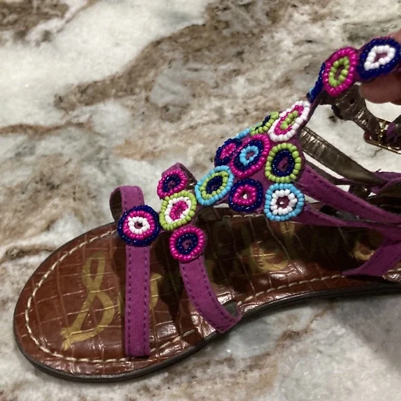Girls beaded Sam Edelman.  Size 1 - Picture 2 of 8